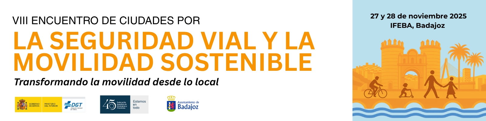 Logo del encuentro de ciudades de Badajoz