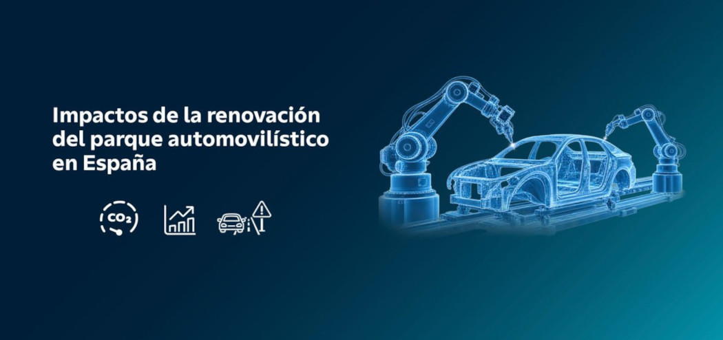 Portada con el nombre del evento El impacto de la renovación del parque en emisiones, seguridad vial y economía