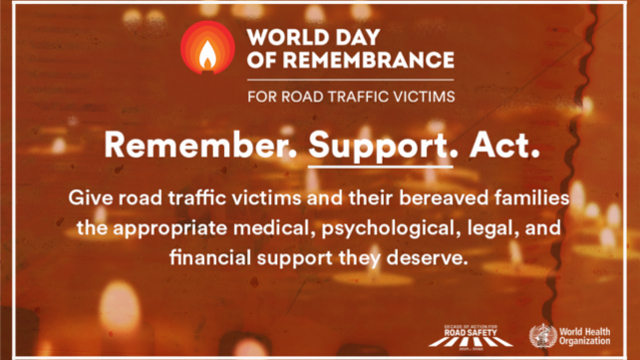 Conmemoración mundial del Día mundial en memoria de las víctimas de accidentes de tránsito