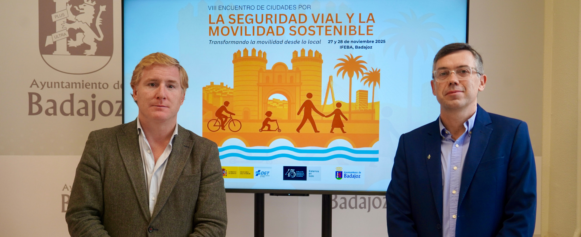 Ignacio Gragera y José Luis Capilla presentando el VIII encuentro de ciudades