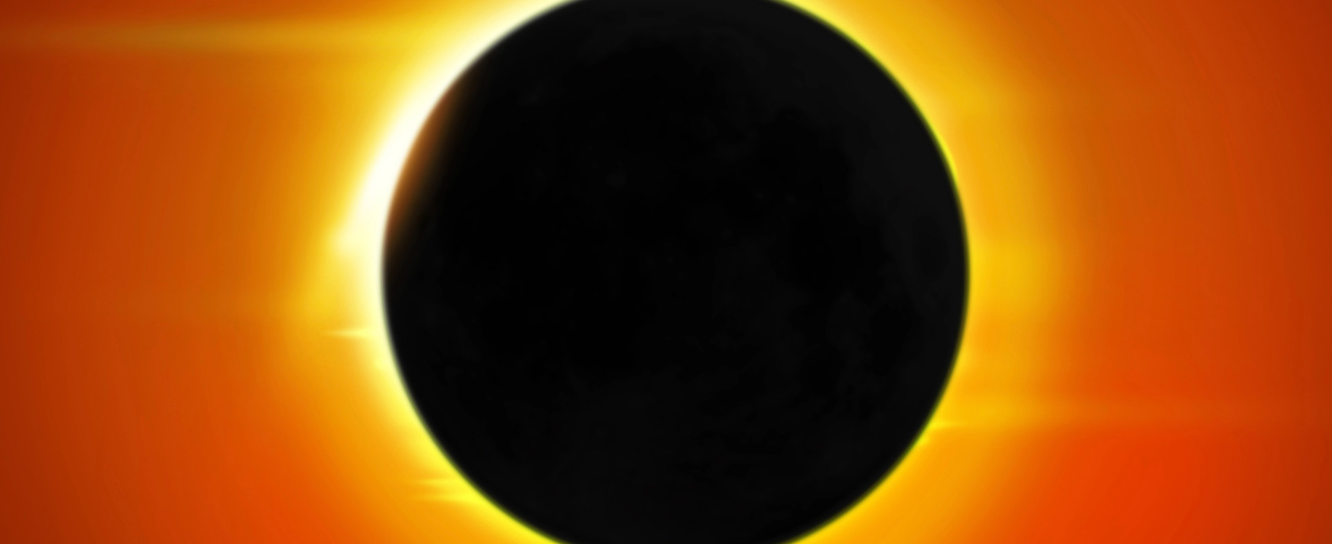 Imagen frontal de un eclipse solar