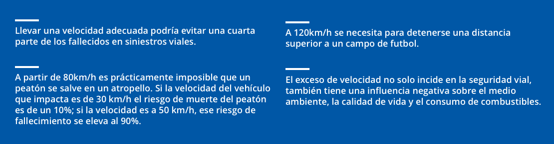 Llevar una velocidad adecuada