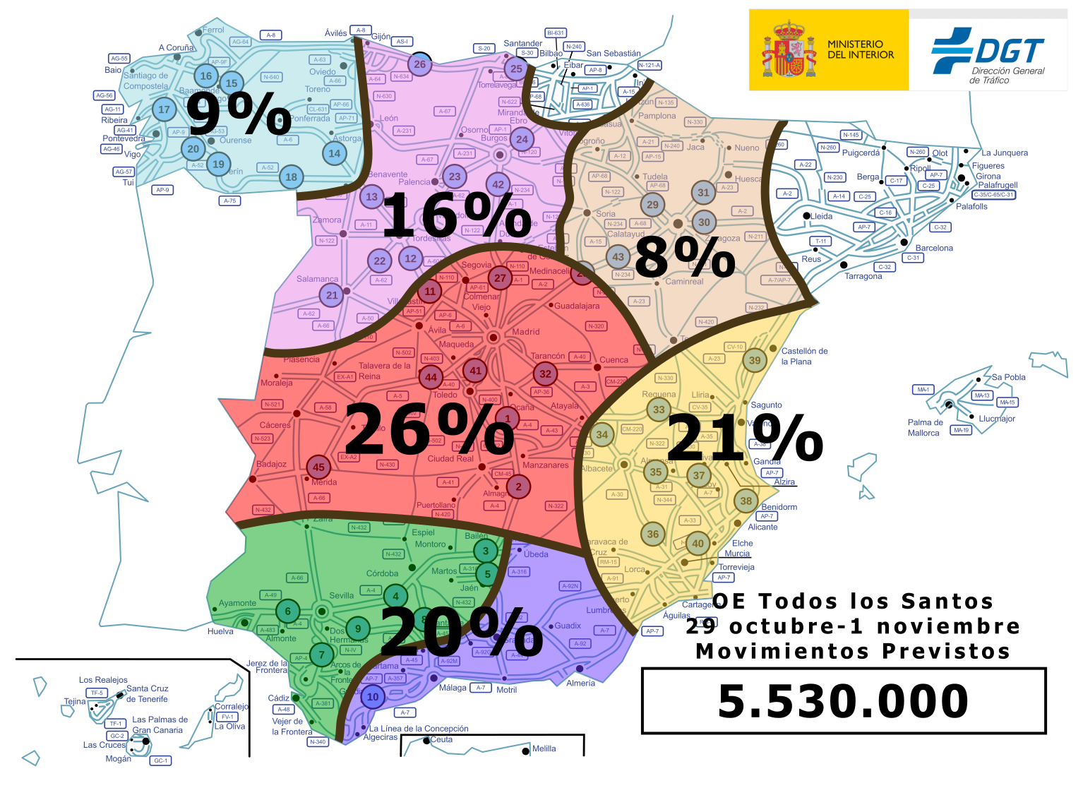 mapa operación todos los santos