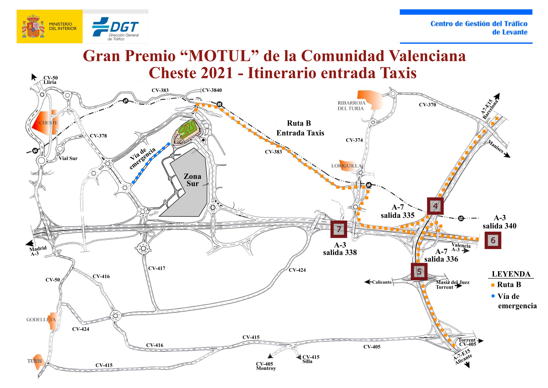 Itinerarios de Acceso al Circuito 2