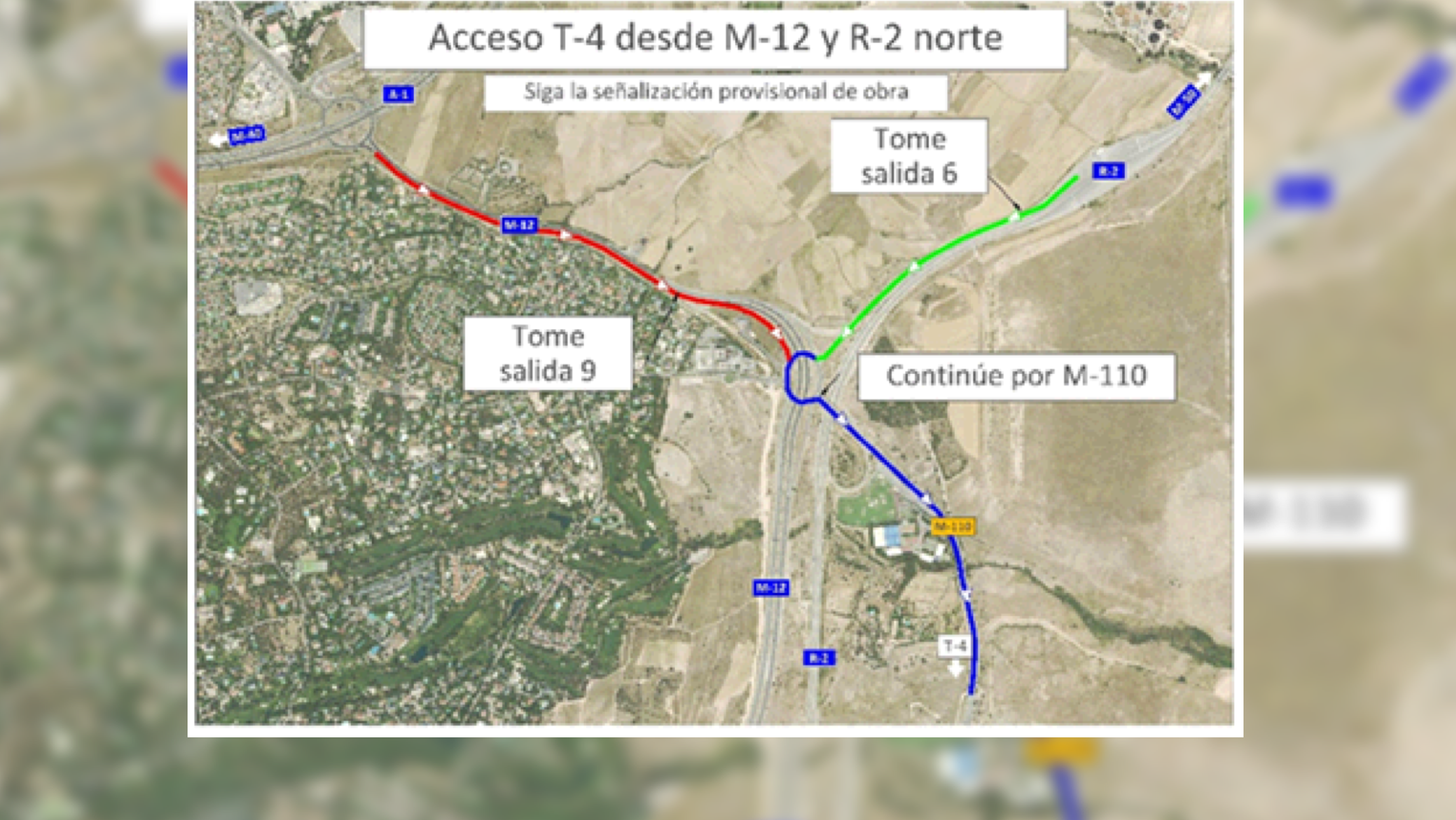 acceso a la Terminal 4 desde el norte