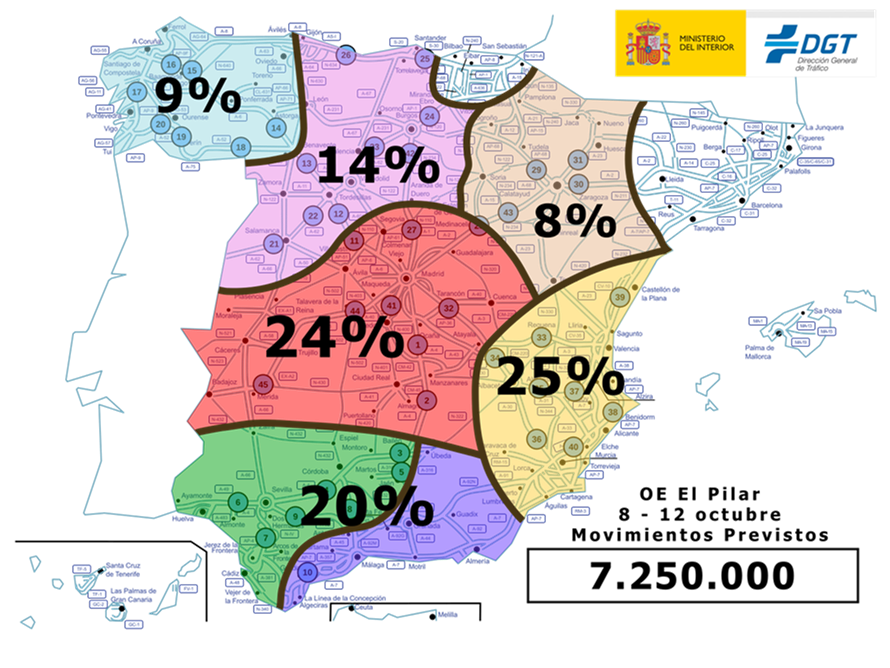 Mapa movimientos previstos El Pilar