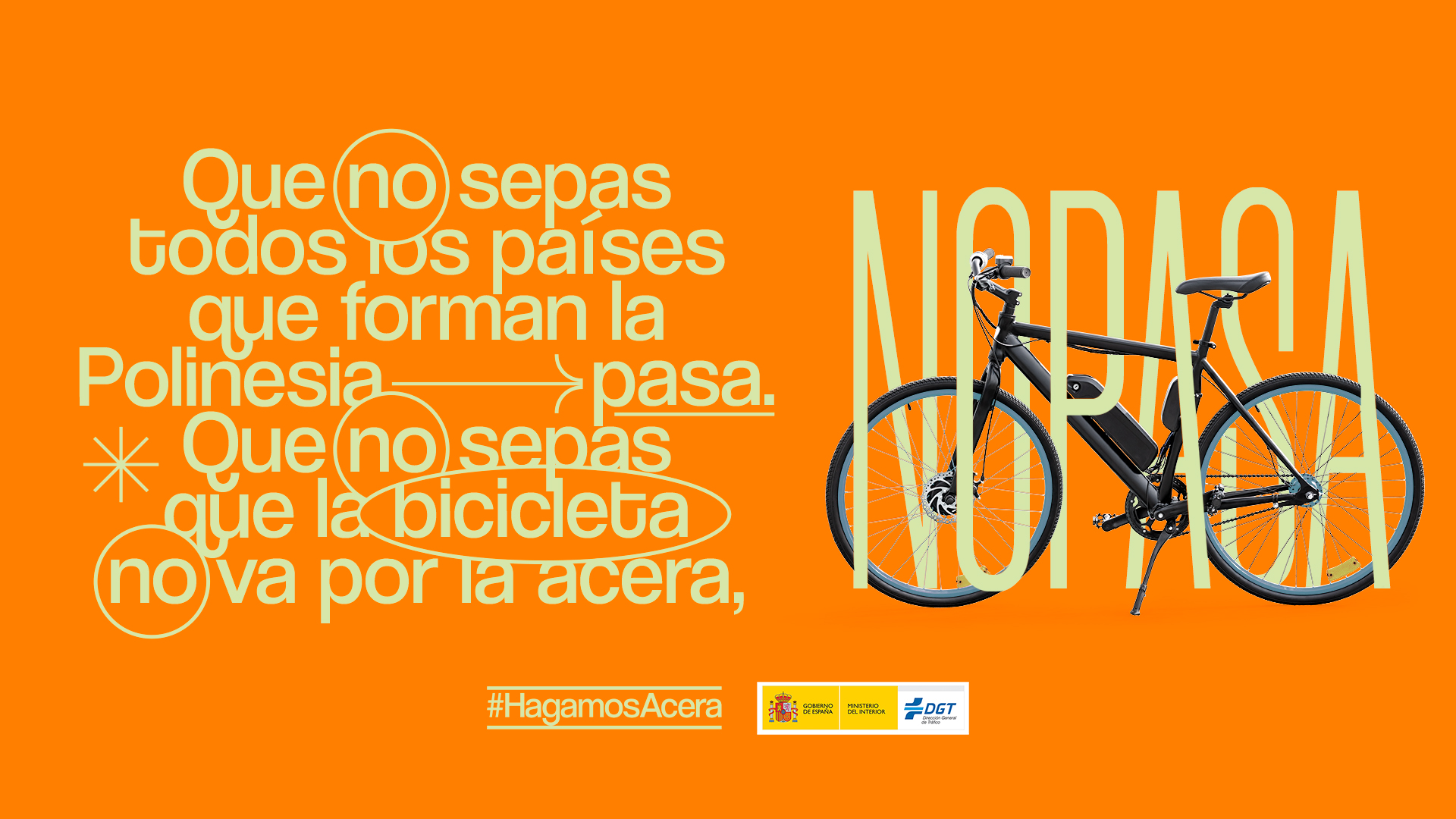 Campaña para proteger al peaton naranja