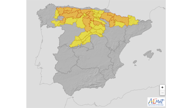 La nieve puede dificultar la circulación por carreteras en la mitad norte de la península