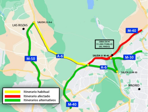 Itinerario alternativo túneles pardo