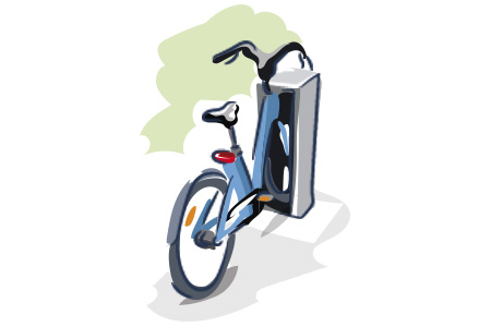Dibujo de una bicicleta eléctrica Dibujo de una bicicleta eléctrica