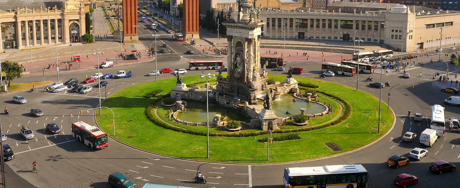 VISTA AEREA DE LA GLORIETA DE LA PLAZA DE ESPAÑA