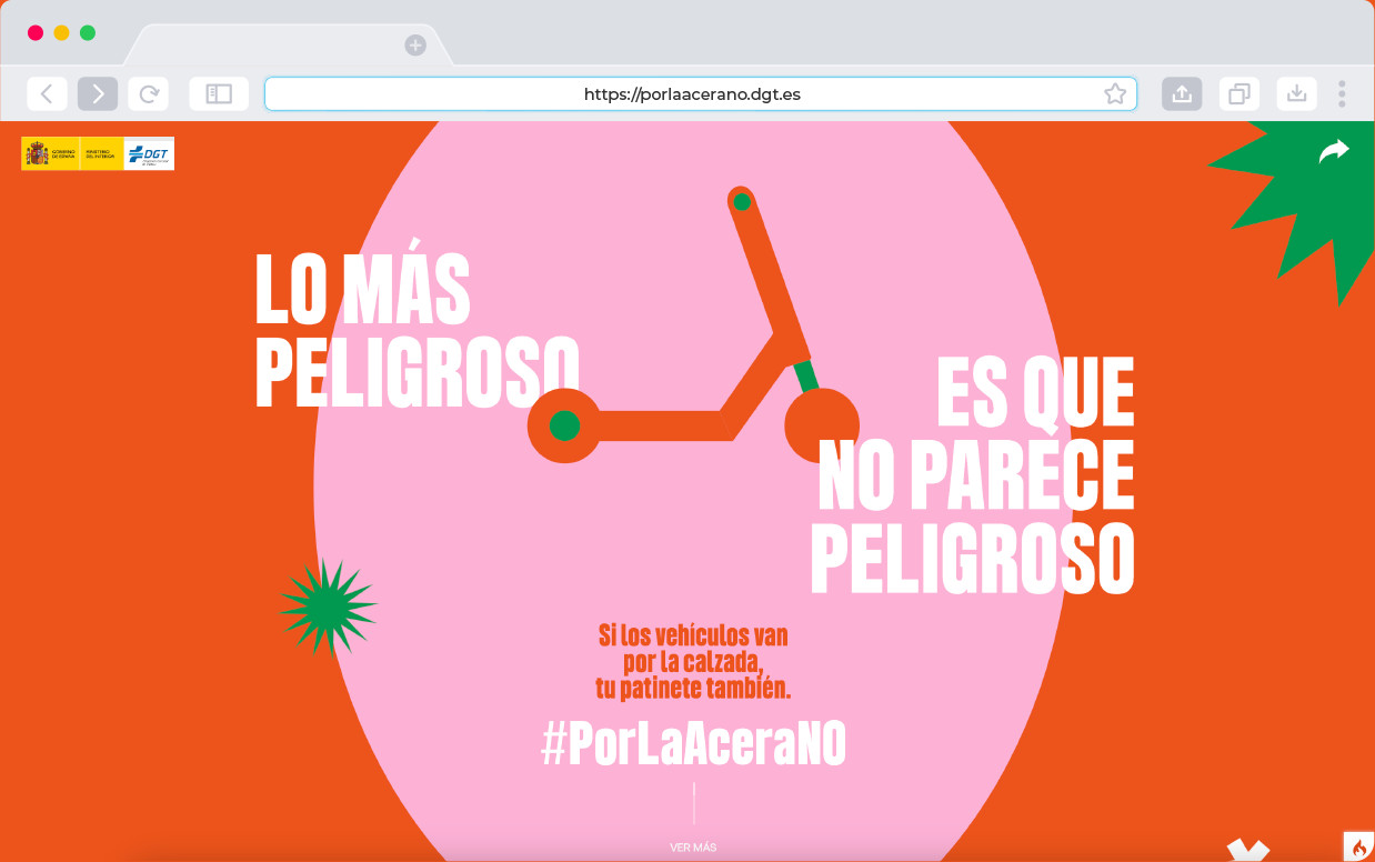 Página de inicio de la campaña