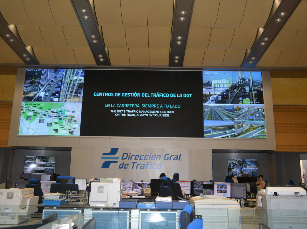 Interior del Centro de Gestión de Tráfico de la DGT