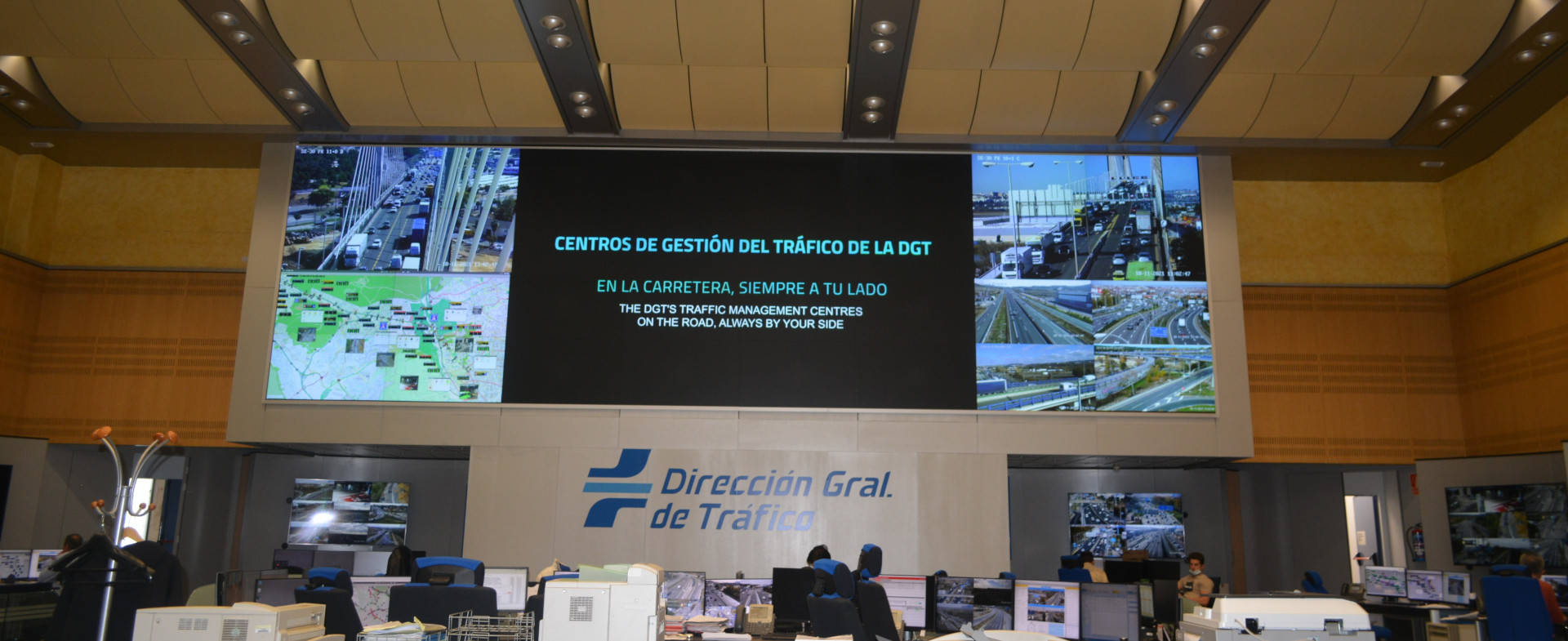 Interior del Centro de Gestión de Tráfico de la DGT