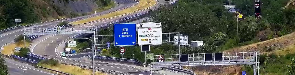 Autopista A6 con vehículos