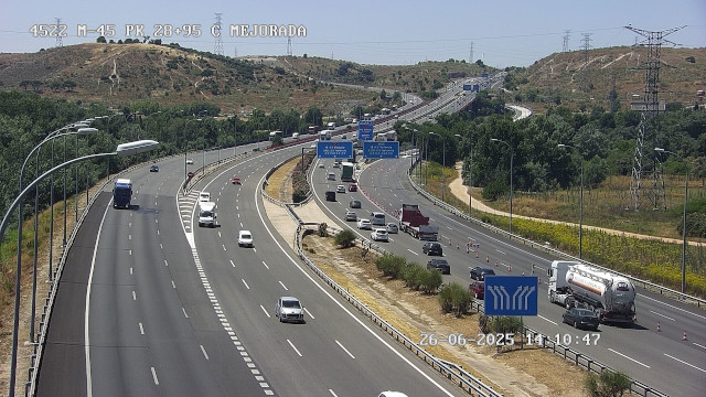 Tráfico avisa de afecciones por obras en varias carreteras de la Comunidad de Madrid durante los próximos meses
