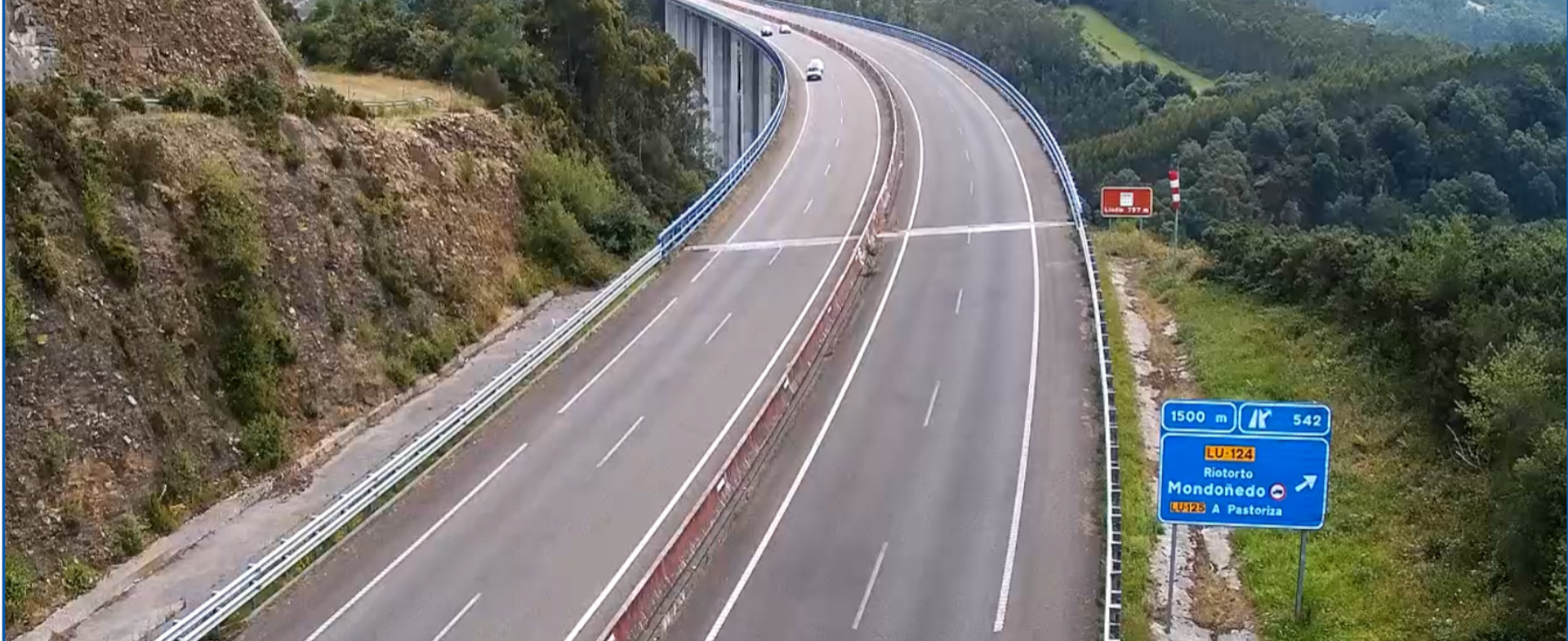 Imagen autopista con montañas de fondo
