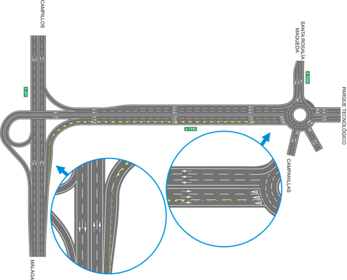 plano autopista y carril vao