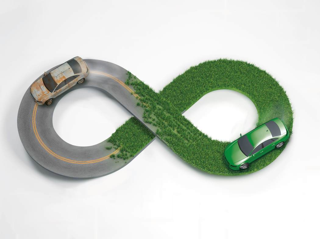 Carretera en forma de símbolo infinito